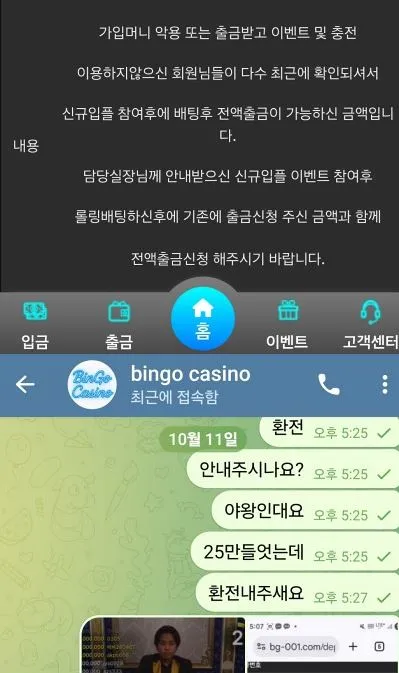 빙고카지노 먹튀 증거