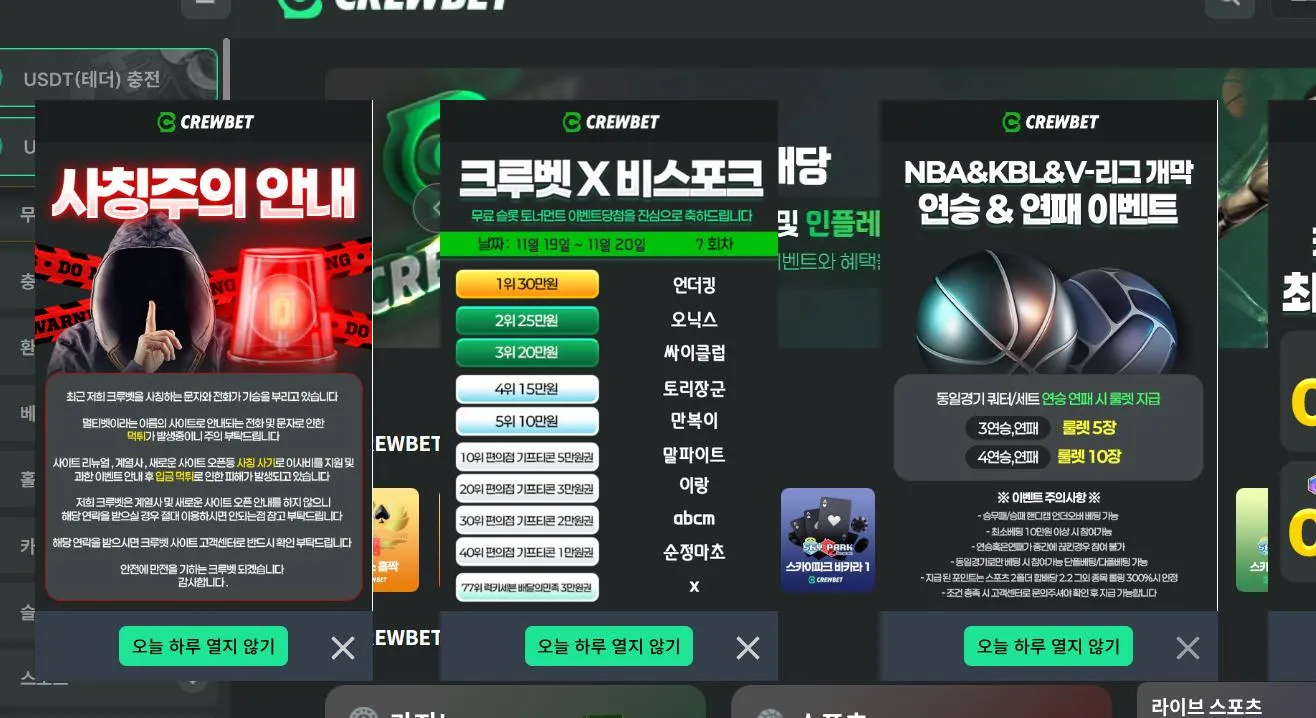 벳스핀/크루벳 먹튀 증거