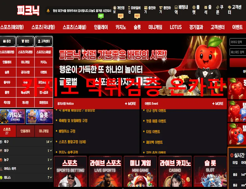 피크닉 먹튀 증거