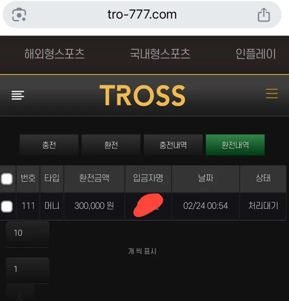 트로스 tross 30만원먹튀 ㅋㅋㅋㅋ 먹튀 증거
