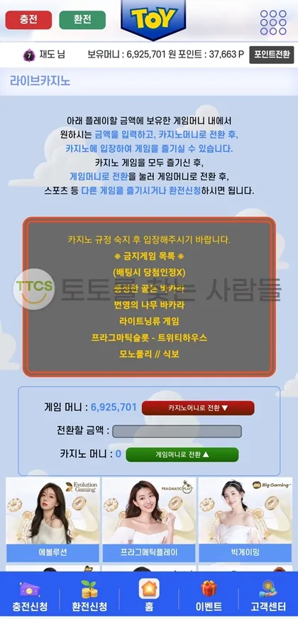 토이(Toy) 먹튀 증거