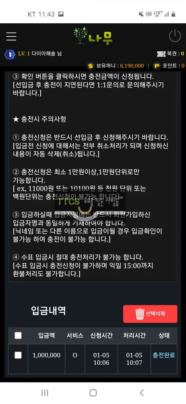 나무 먹튀 증거